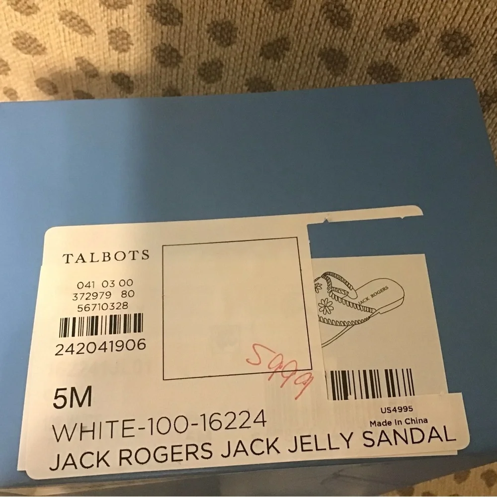 Jack Rogers White Jelly Sandals